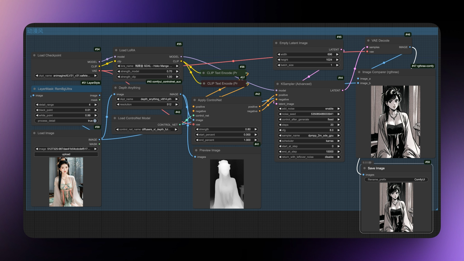 Интерфейс ComfyUI